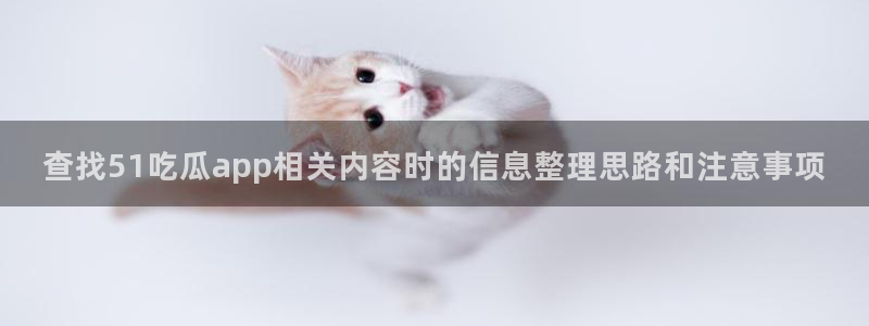 17c吃瓜:查找51吃瓜app相关内容时的信息整理思路和注意事项